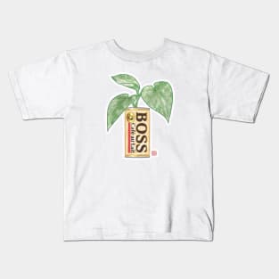 Pothos in a Boss Can Kids T-Shirt